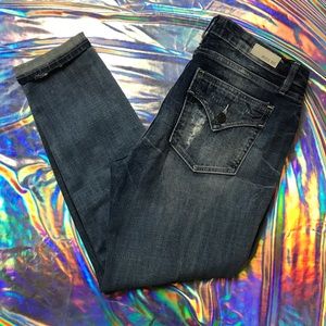 Blue Miss Me Standard Ankle Skinny Jeans